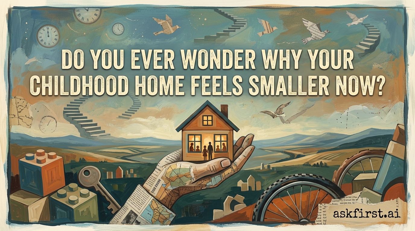 Do you ever wonder why your childhood home feels smaller now? Do you ever wonder why your childhood home feels smaller now?