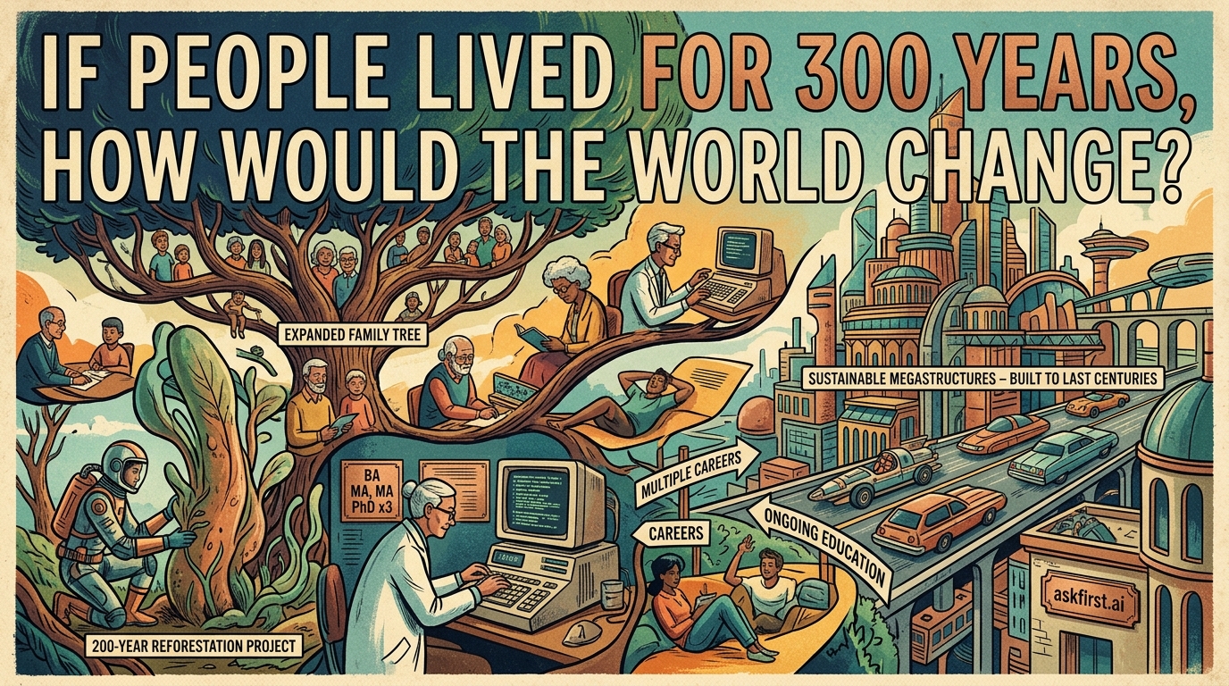 If people lived for 300 years, how would the world change? If people lived for 300 years, how would the world change?