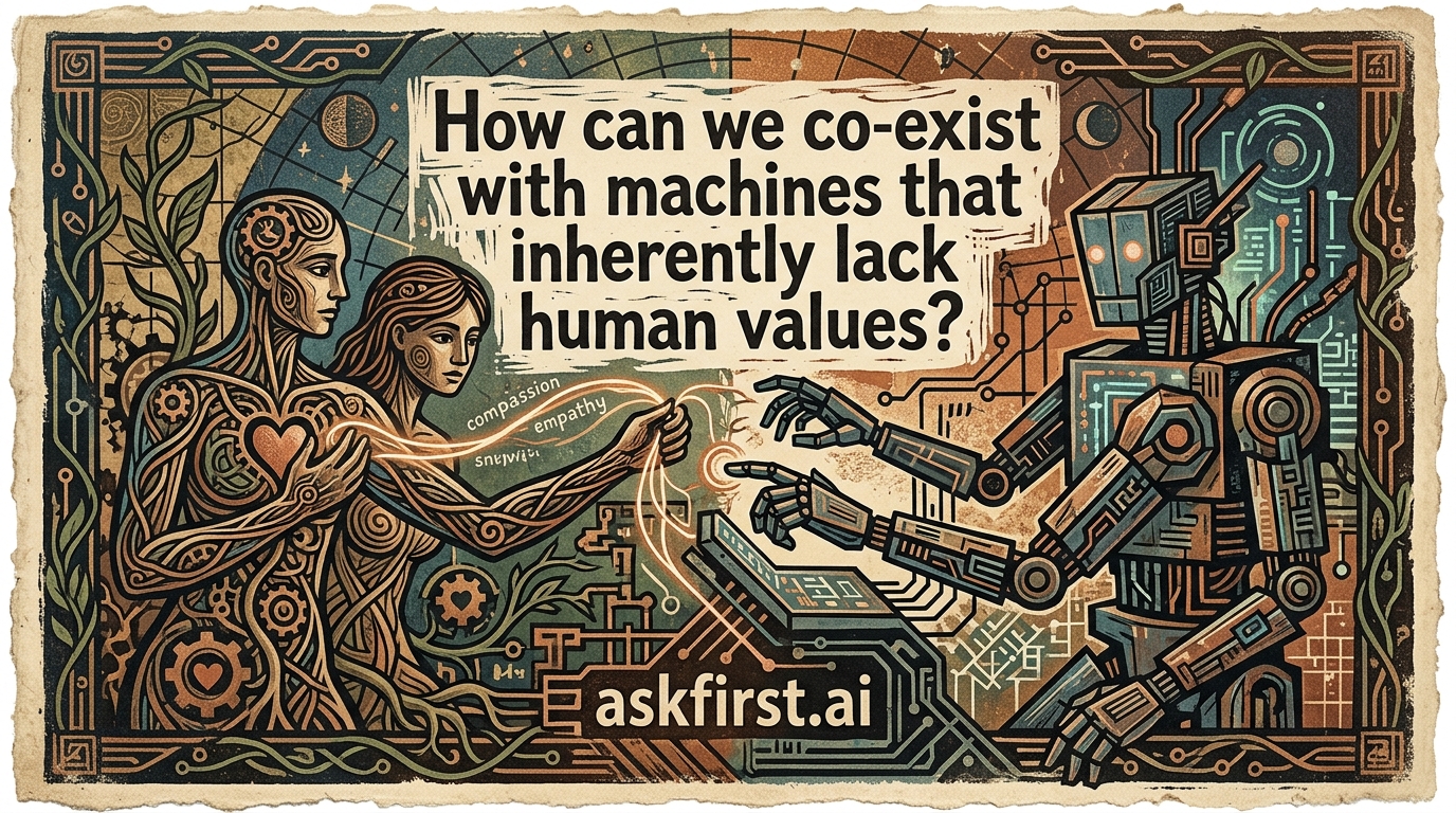 How can we co- exist with machines that inherently lack human values? How can we co- exist with machines that inherently lack human values?