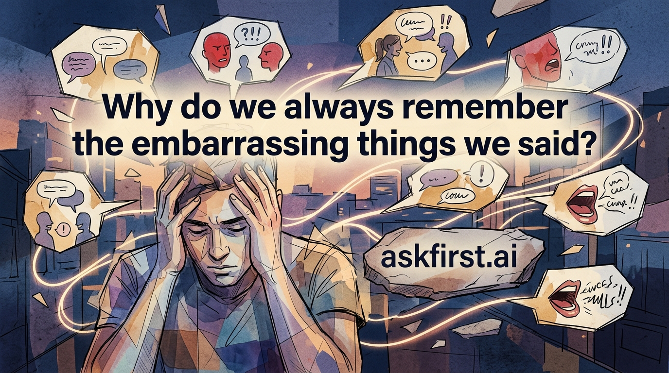 Why do we always remember the embarrassing things we said? Why do we always remember the embarrassing things we said?