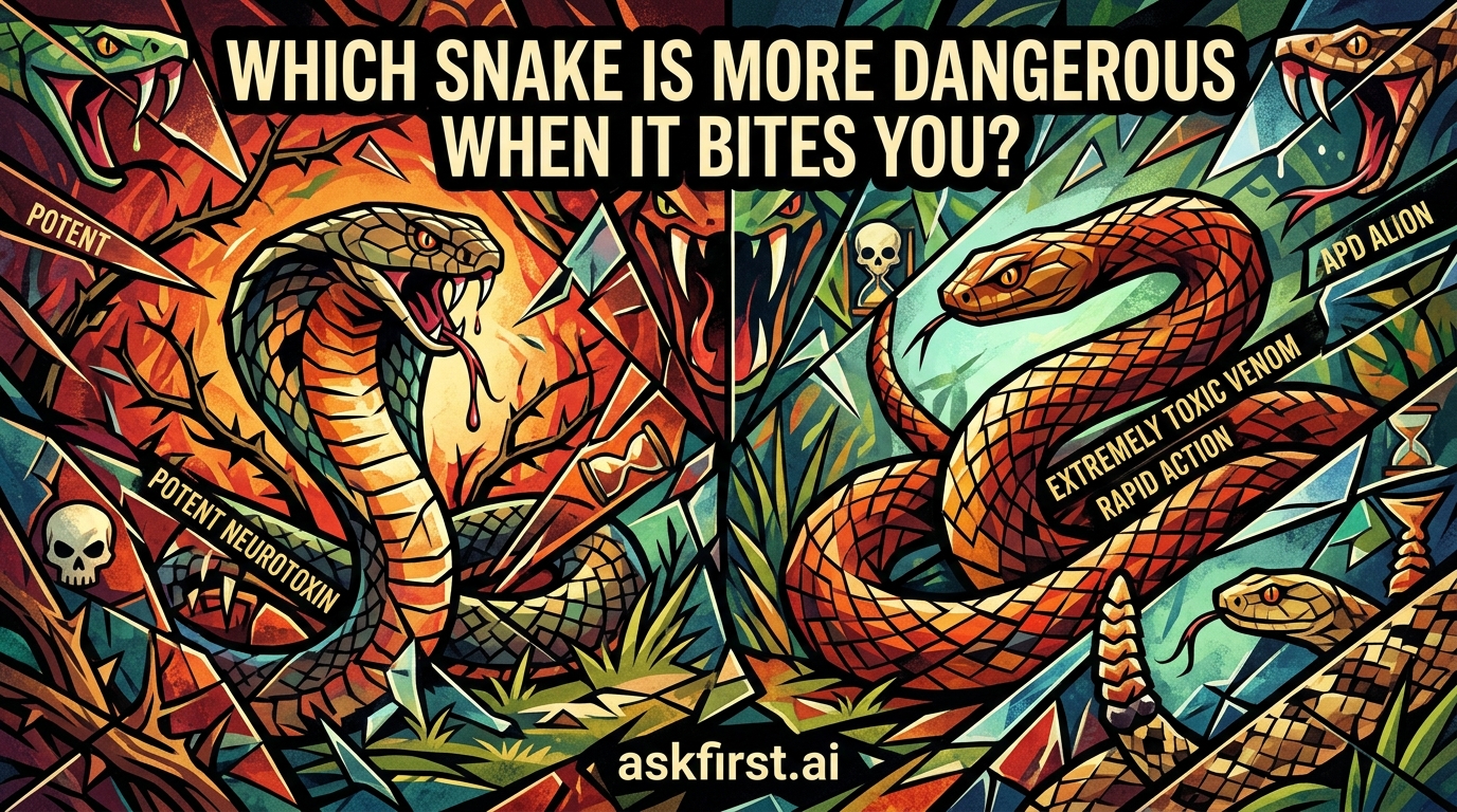 Which snake is more dangerous when it bites you? Which snake is more dangerous when it bites you?