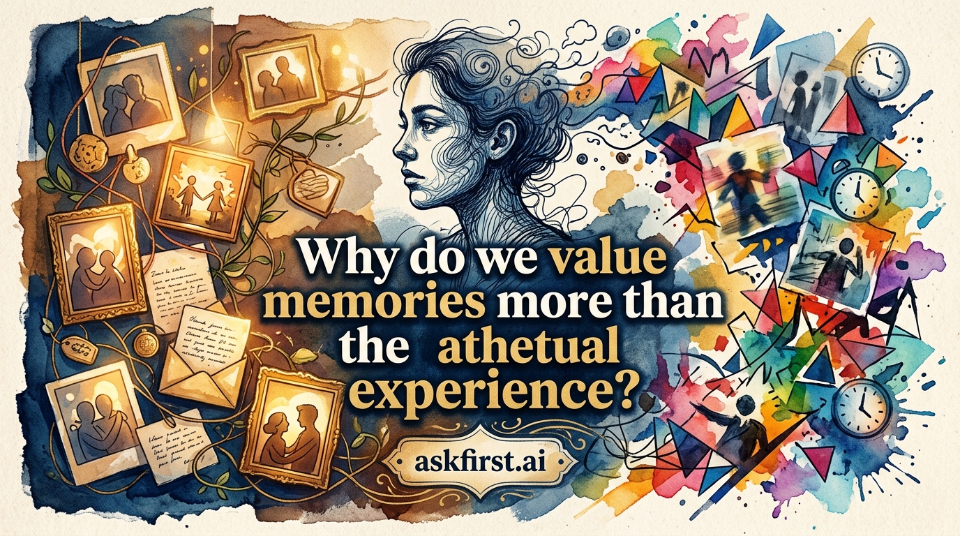 Why do we value memories more than the actual experience? Why do we value memories more than the actual experience?
