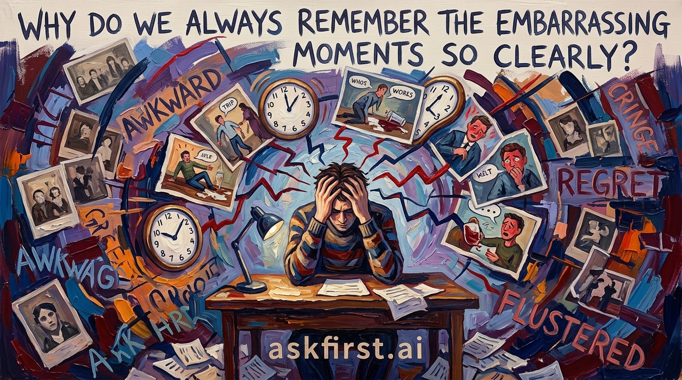 Why do we always remember the embarrassing moments so clearly? Why do we always remember the embarrassing moments so clearly?