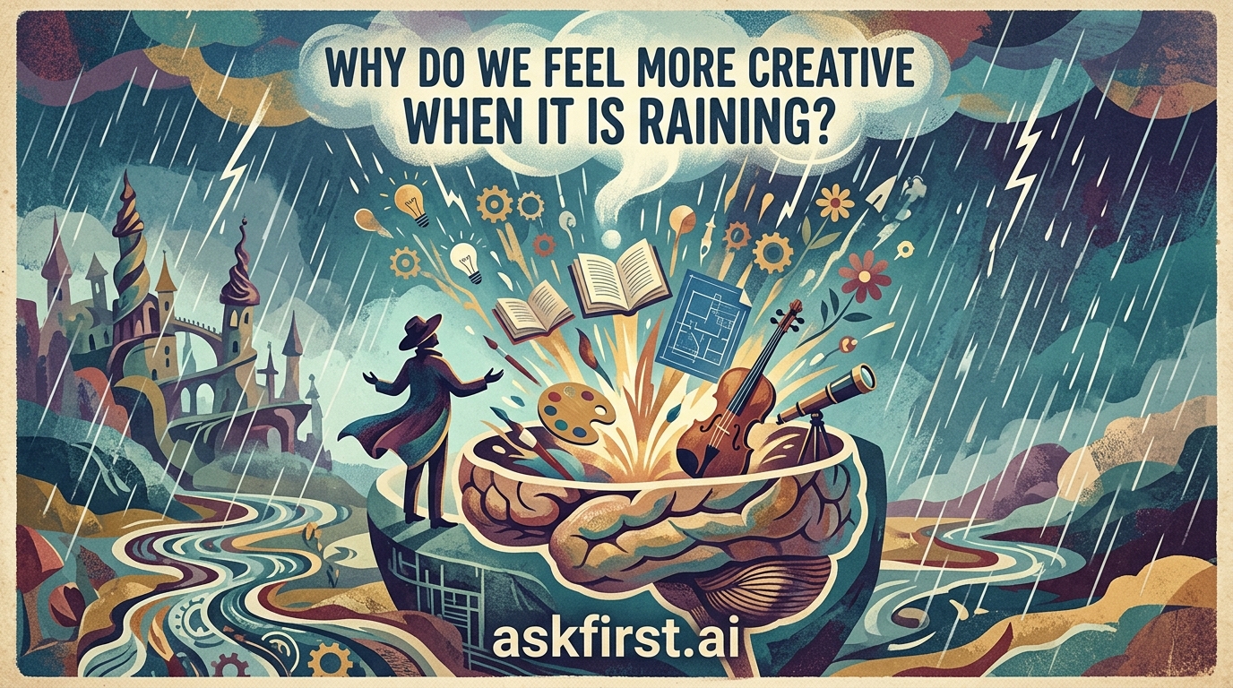 Why do we feel more creative when it is raining? Why do we feel more creative when it is raining?