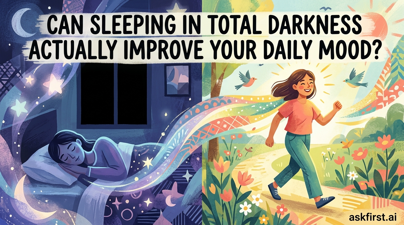 Can sleeping in total darkness actually improve your daily mood? Can sleeping in total darkness actually improve your daily mood?