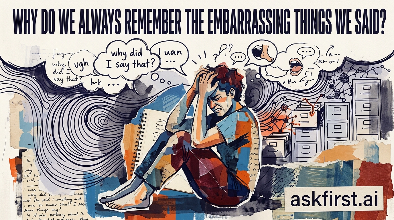 Why do we always remember the embarrassing things we said? Why do we always remember the embarrassing things we said?