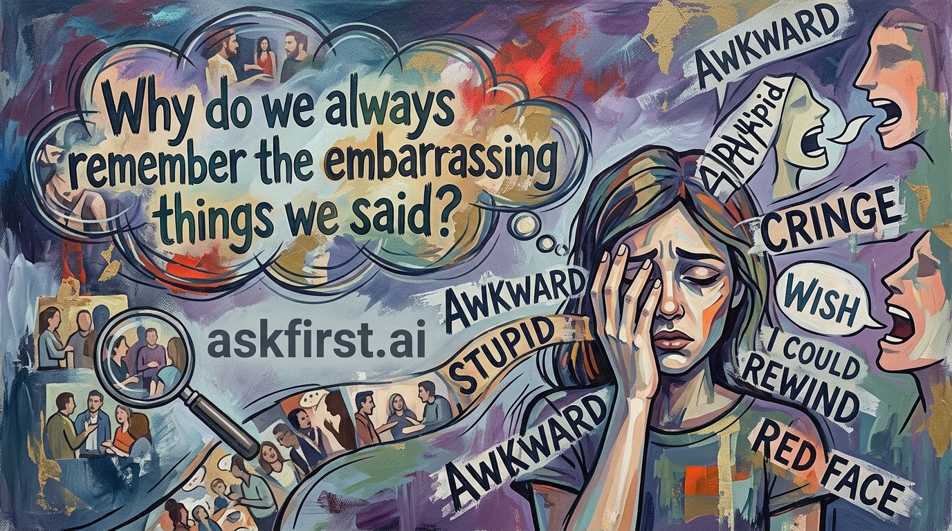 Why do we always remember the embarrassing things we said? Why do we always remember the embarrassing things we said?