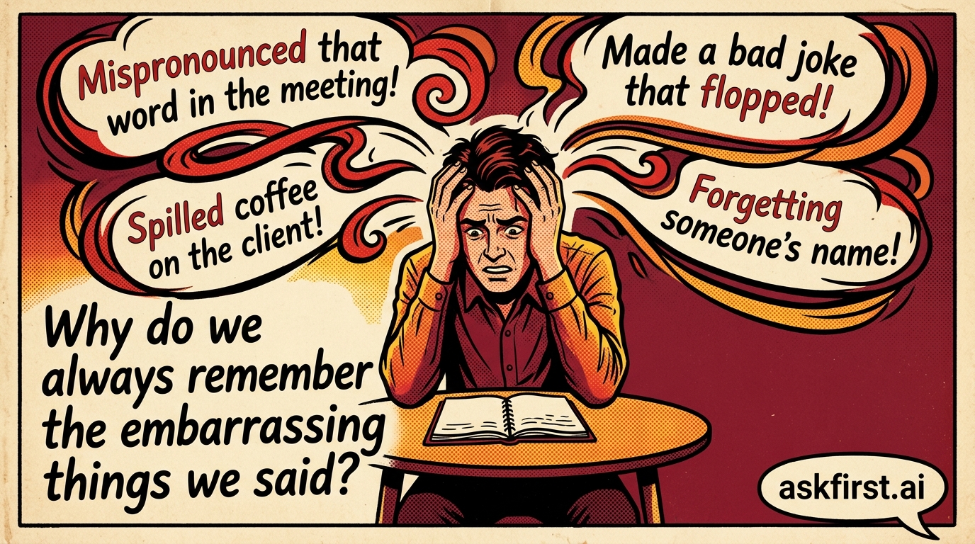 Why do we always remember the embarrassing things we said? Why do we always remember the embarrassing things we said?
