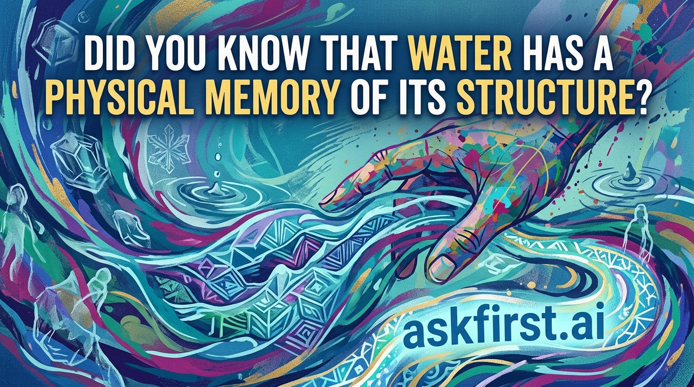 Did you know that water has a physical memory of its structure? Did you know that water has a physical memory of its structure?