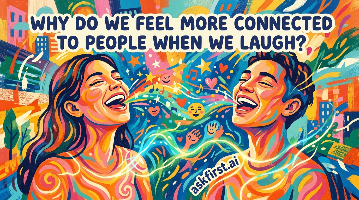 Why do we feel more connected to people when we laugh? Why do we feel more connected to people when we laugh?