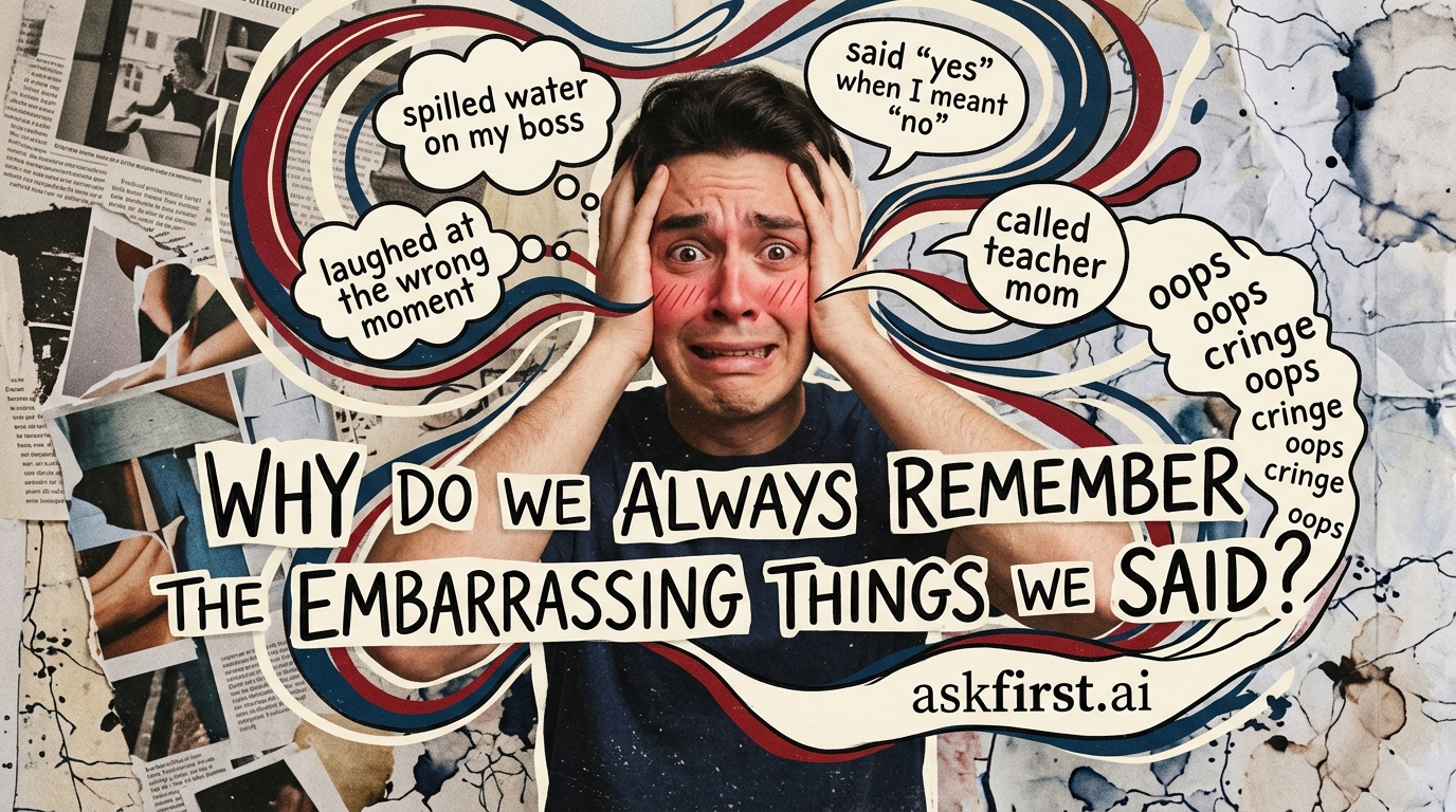 Why do we always remember the embarrassing things we said? Why do we always remember the embarrassing things we said?
