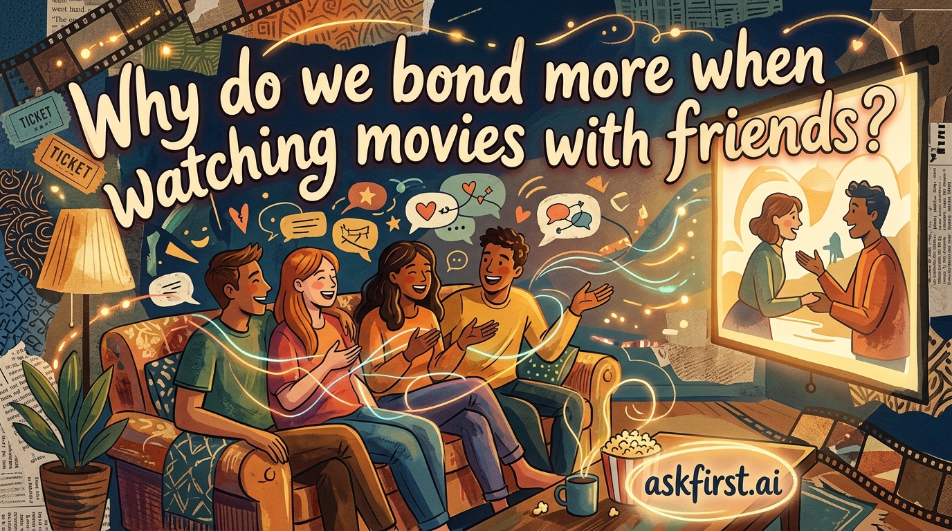 Why do we bond more when watching movies with friends? Why do we bond more when watching movies with friends?