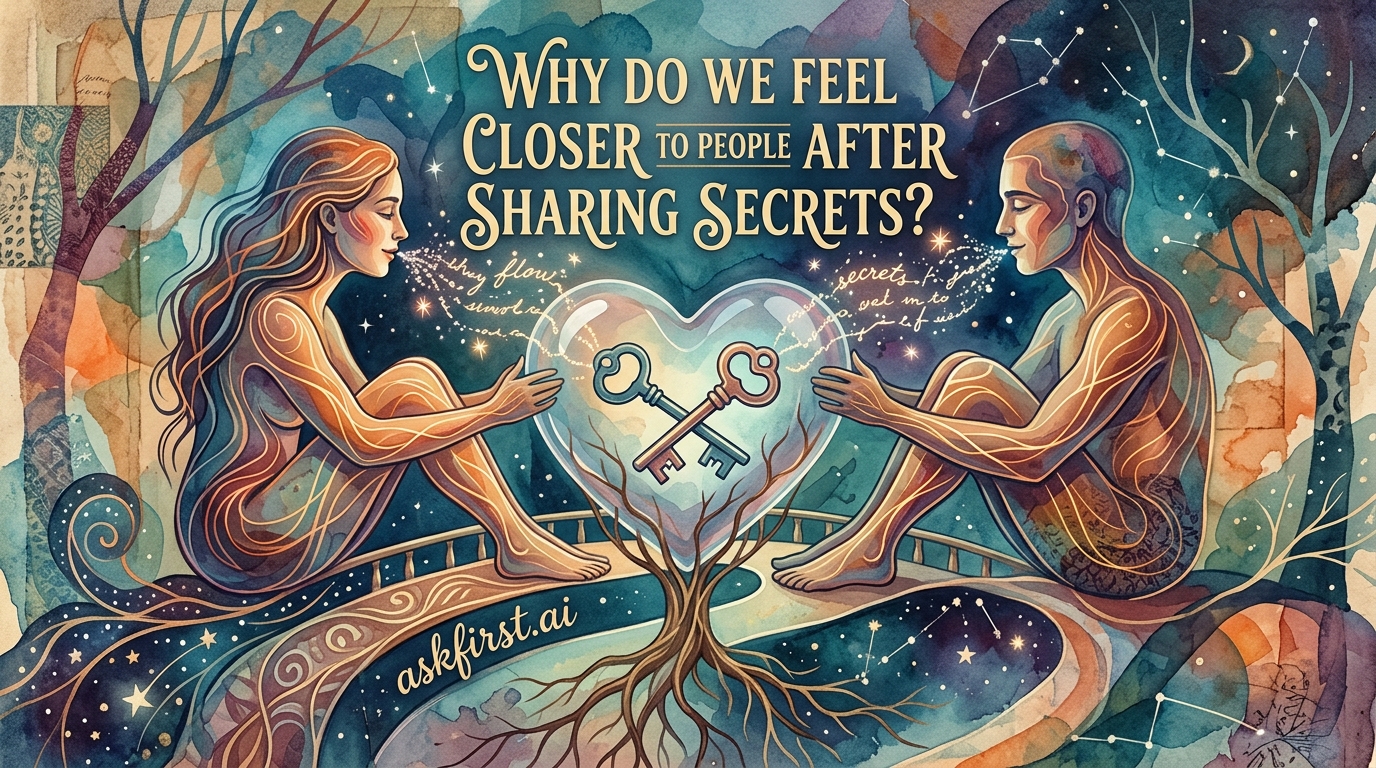 Why do we feel closer to people after sharing secrets? Why do we feel closer to people after sharing secrets?
