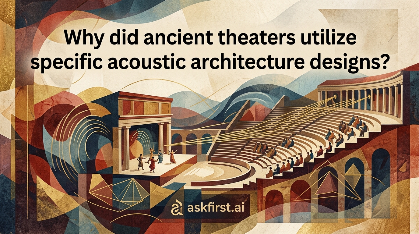 Why did ancient theaters utilize specific acoustic architecture designs? Why did ancient theaters utilize specific acoustic architecture designs?