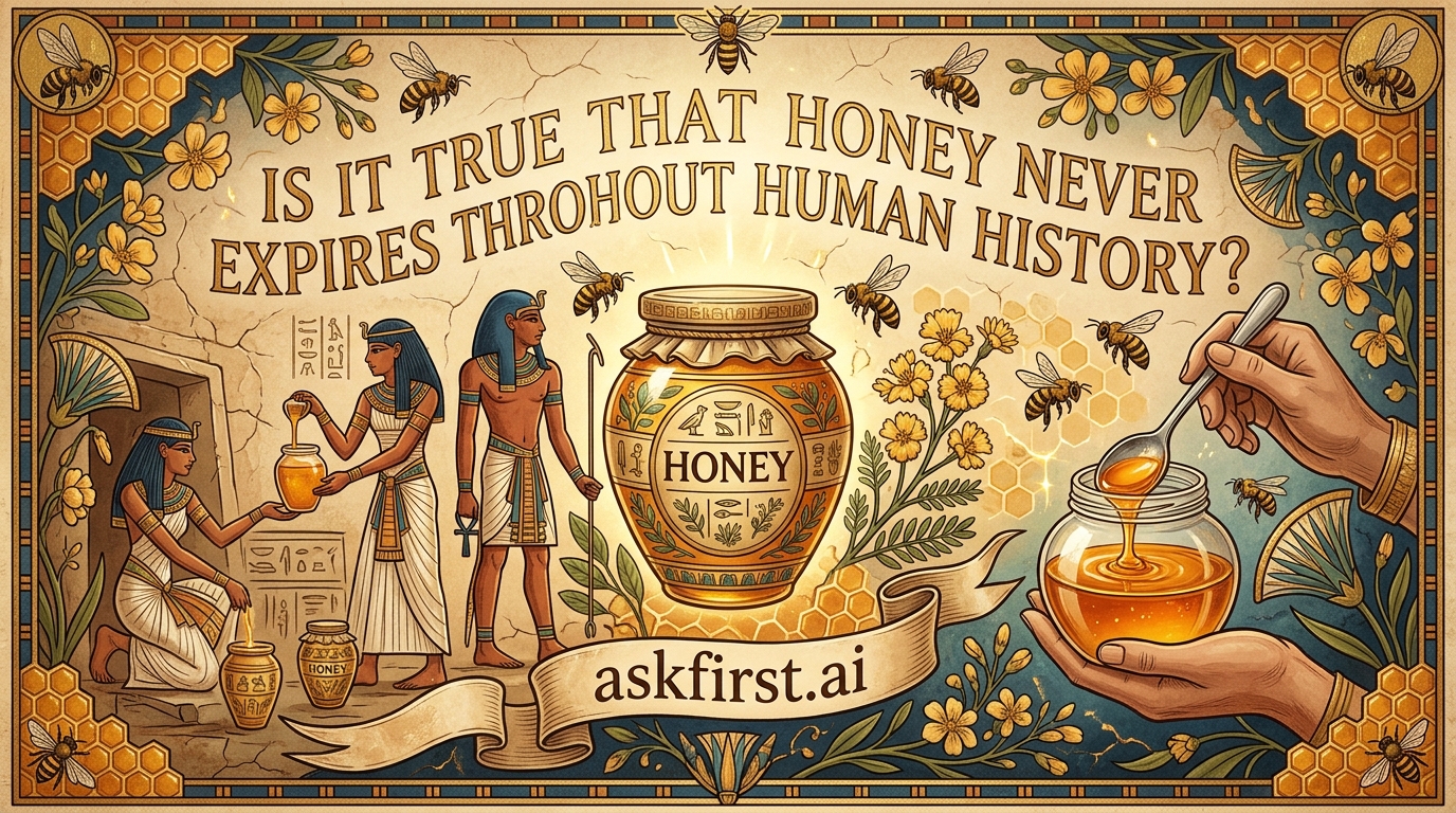 Is it true that honey never expires throughout human history? Is it true that honey never expires throughout human history?