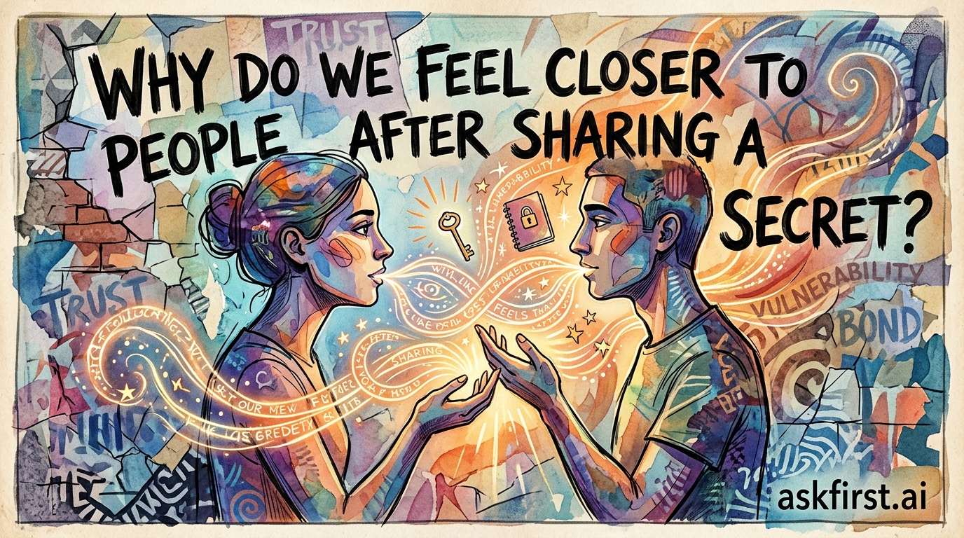 Why do we feel closer to people after sharing a secret? Why do we feel closer to people after sharing a secret?
