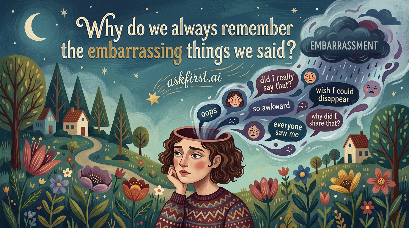 Why do we always remember the embarrassing things we said? Why do we always remember the embarrassing things we said?