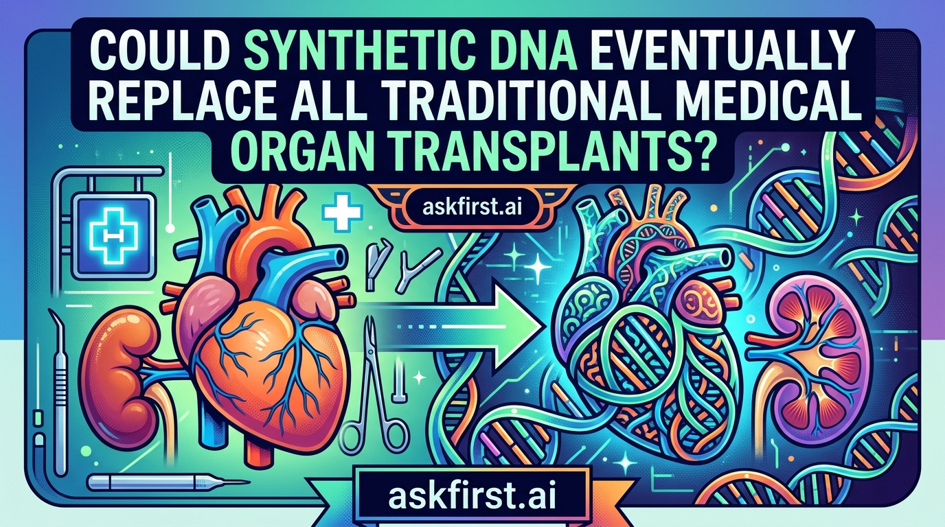 Could synthetic DNA eventually replace all traditional medical organ transplants? Could synthetic DNA eventually replace all traditional medical organ transplants?