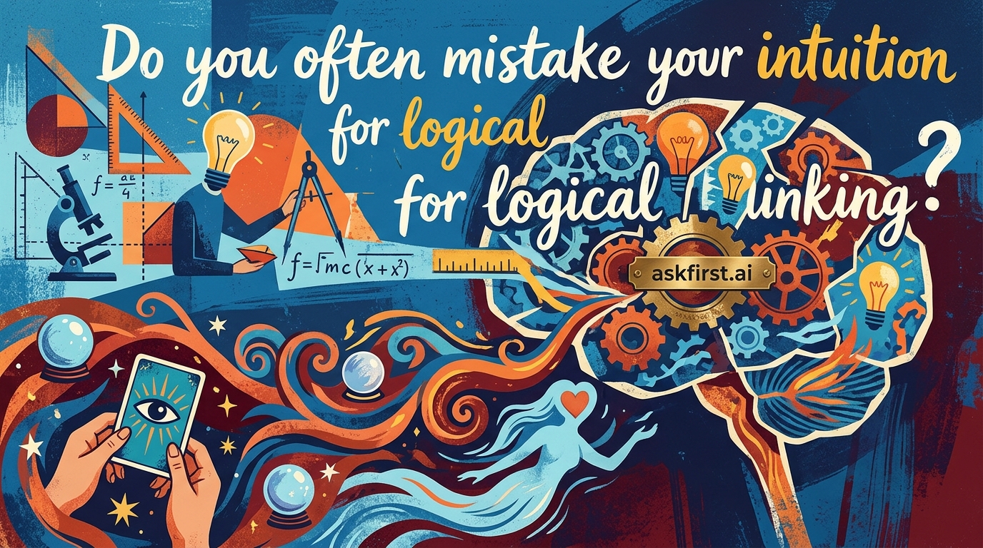 Do you often mistake your intuition for logical thinking? Do you often mistake your intuition for logical thinking?