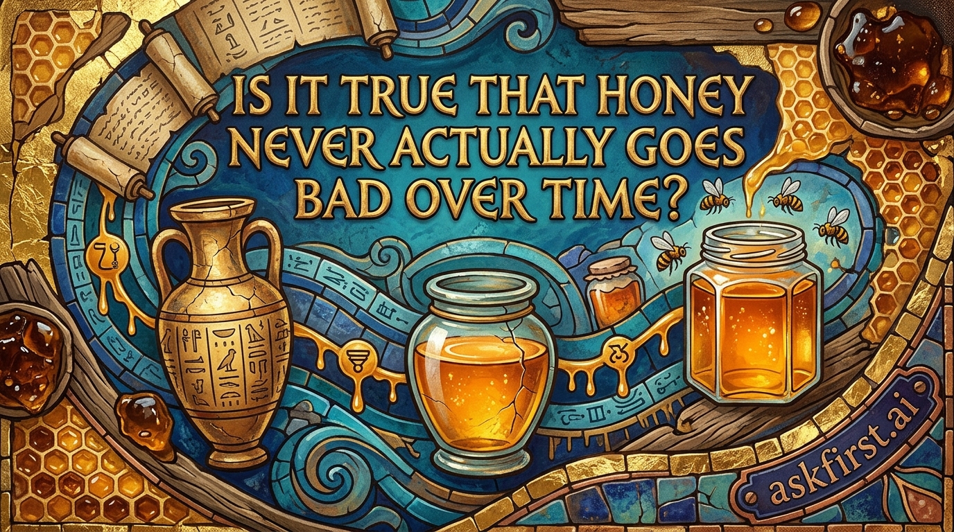 Is it true that honey never actually goes bad over time? Is it true that honey never actually goes bad over time?