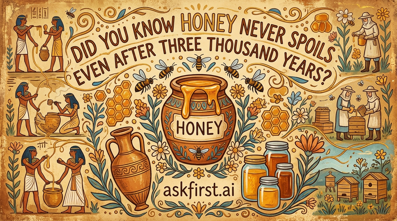 Did you know honey never spoils even after three thousand years? Did you know honey never spoils even after three thousand years?