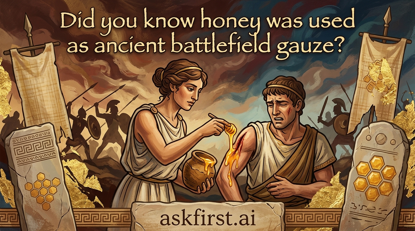 Did you know honey was used as ancient battlefield gauze? Did you know honey was used as ancient battlefield gauze?