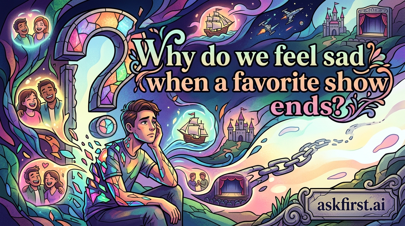 Why do we feel sad when a favorite show ends? Why do we feel sad when a favorite show ends?