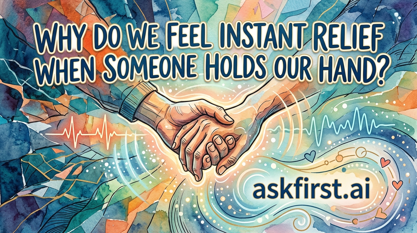 Why do we feel instant relief when someone holds our hand? Why do we feel instant relief when someone holds our hand?