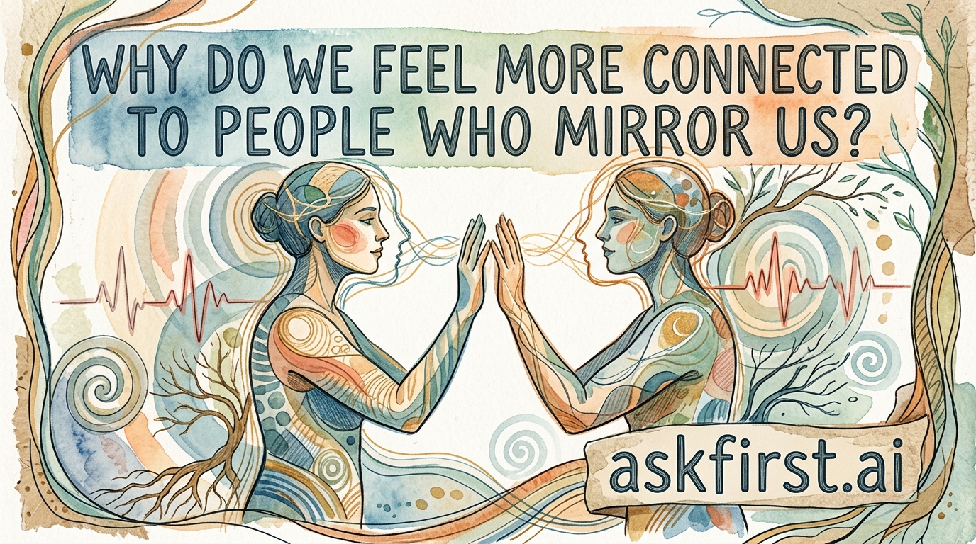 Why do we feel more connected to people who mirror us? Why do we feel more connected to people who mirror us?