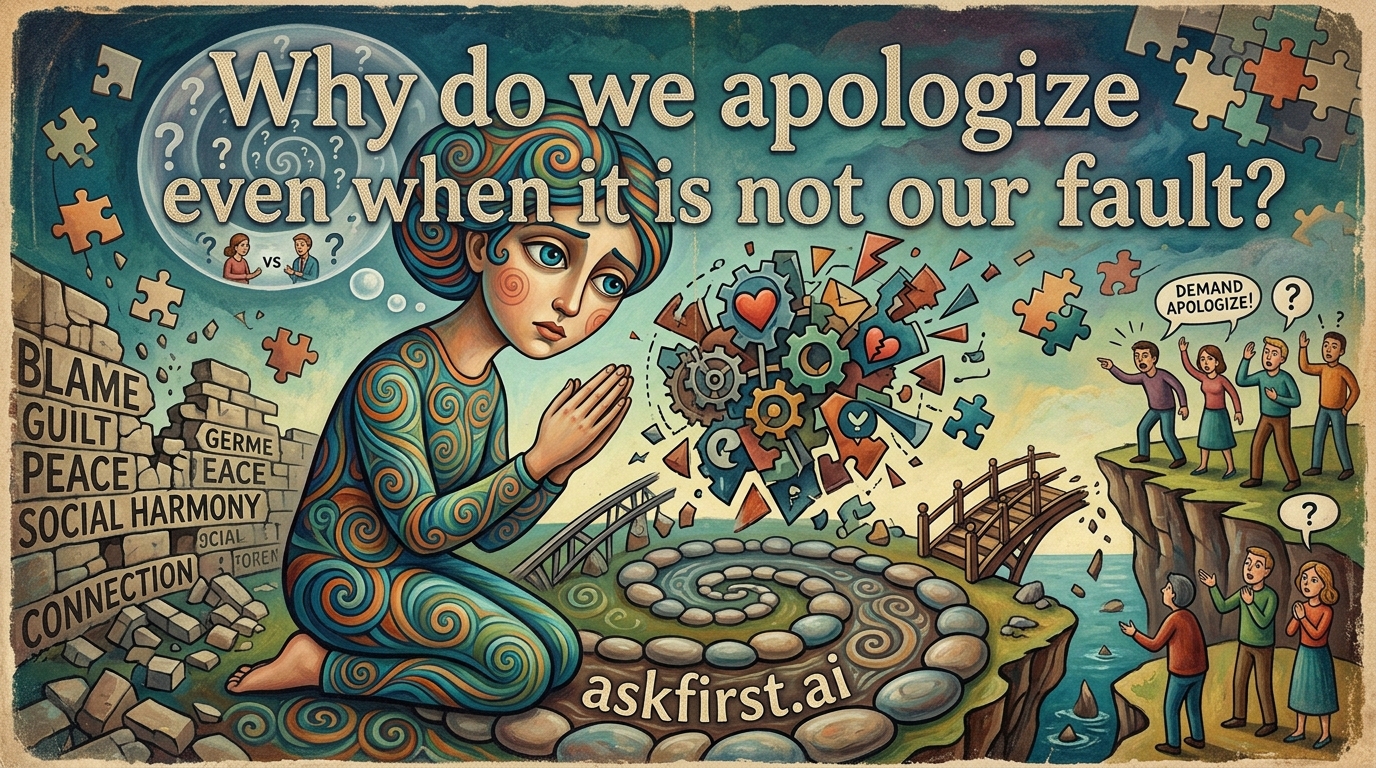 Why do we apologize even when it is not our fault? Why do we apologize even when it is not our fault?