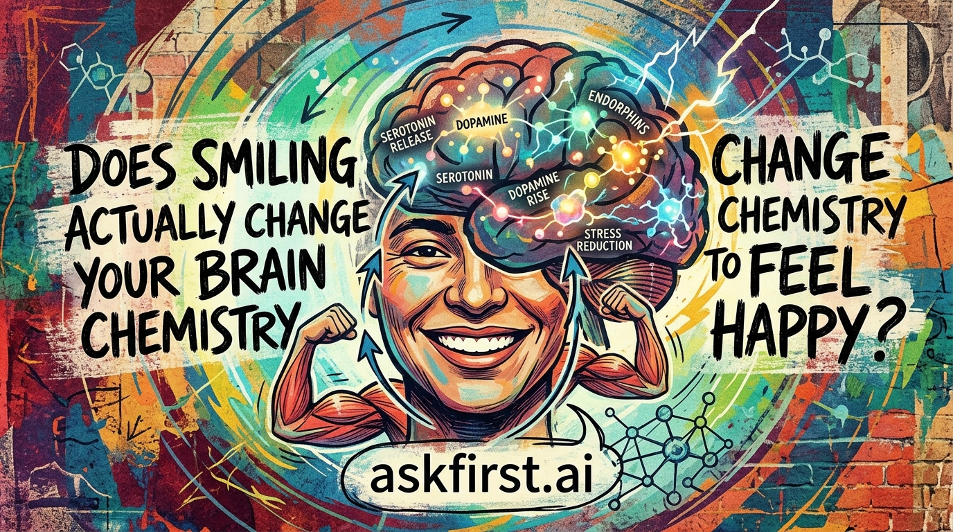 Does smiling actually change your brain chemistry to feel happy? Does smiling actually change your brain chemistry to feel happy?