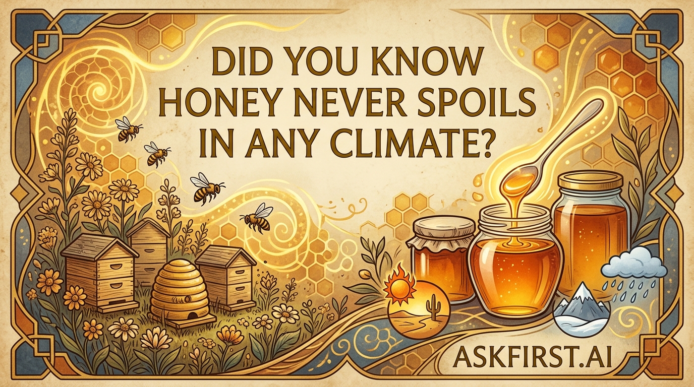 Did you know honey never spoils in any climate? Did you know honey never spoils in any climate?