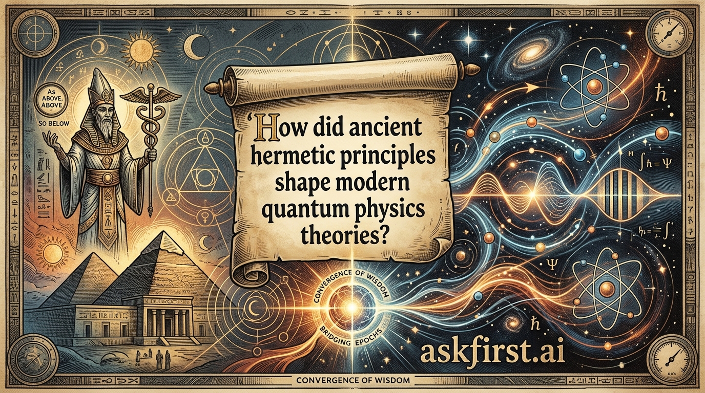 How did ancient hermetic principles shape modern quantum physics theories? How did ancient hermetic principles shape modern quantum physics theories?
