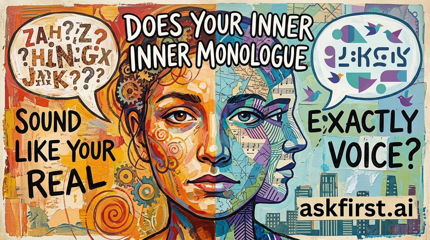 Does your inner monologue sound exactly like your real voice? Does your inner monologue sound exactly like your real voice?