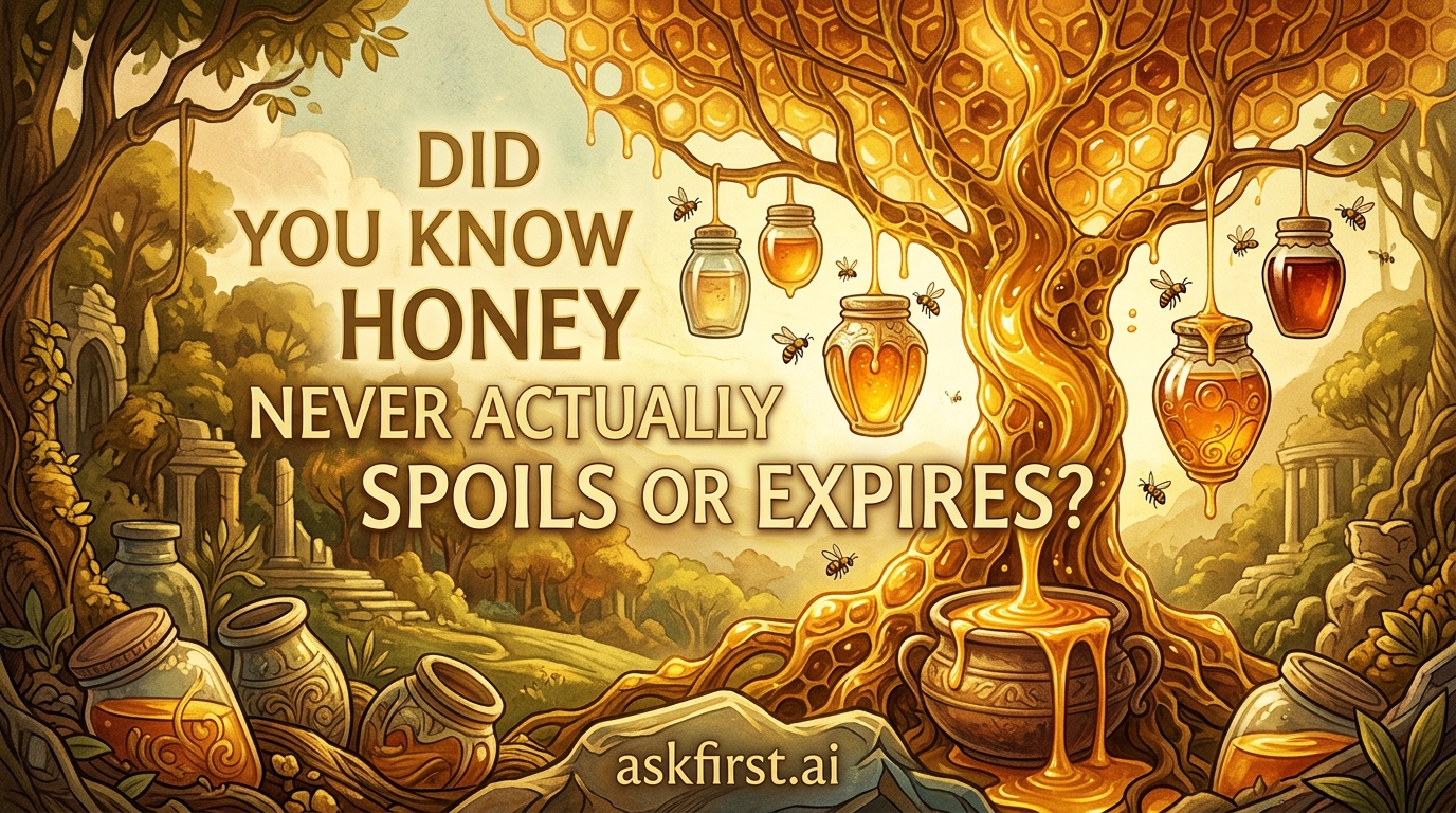 Did you know honey never actually spoils or expires? Did you know honey never actually spoils or expires?