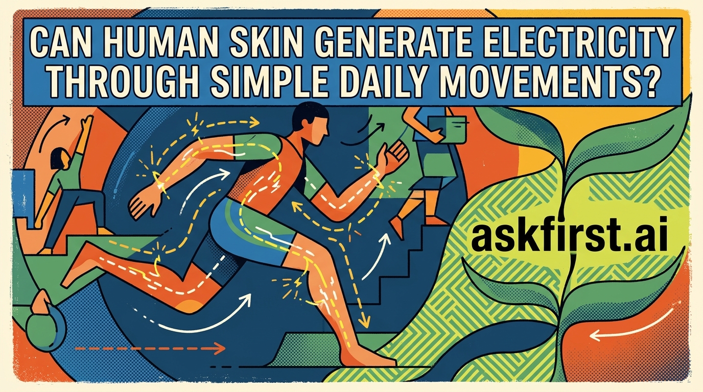 Can human skin generate electricity through simple daily movements? Can human skin generate electricity through simple daily movements?