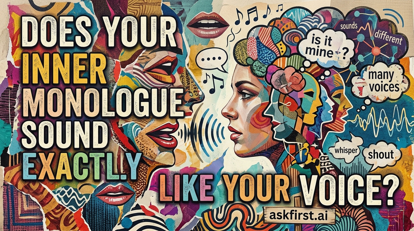 Does your inner monologue sound exactly like your voice? Does your inner monologue sound exactly like your voice?