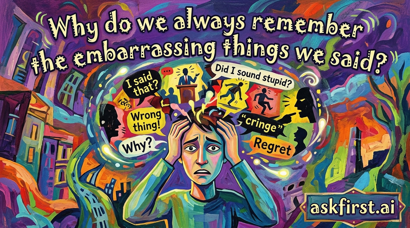 Why do we always remember the embarrassing things we said? Why do we always remember the embarrassing things we said?