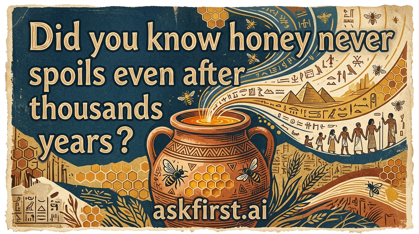 Did you know honey never spoils even after thousands years? Did you know honey never spoils even after thousands years?