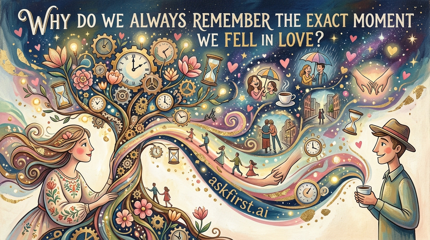 Why do we always remember the exact moment we fell in love? Why do we always remember the exact moment we fell in love?