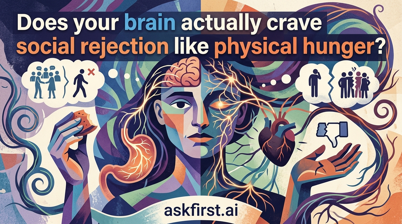 Does your brain actually crave social rejection like physical hunger? Does your brain actually crave social rejection like physical hunger?