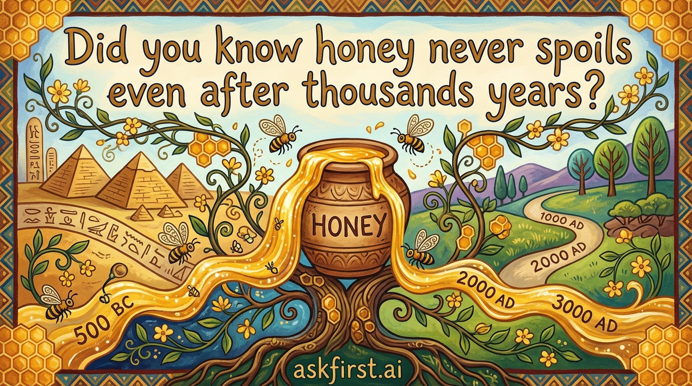 Did you know honey never spoils even after thousands years? Did you know honey never spoils even after thousands years?