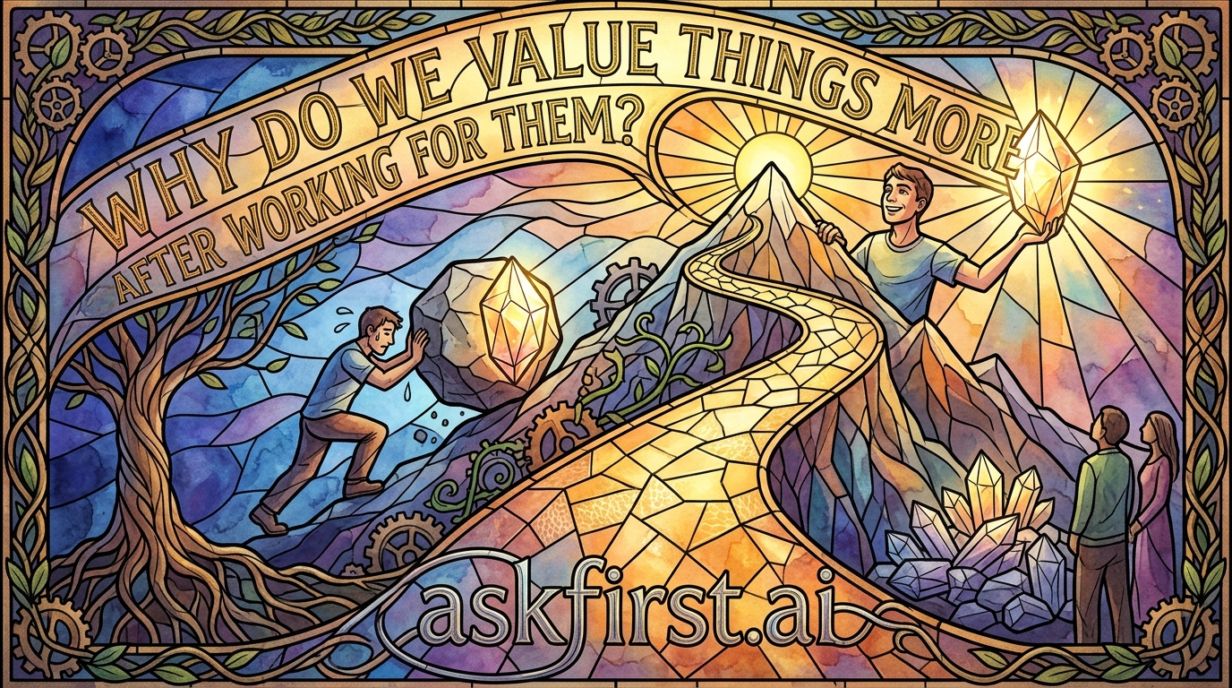 Why do we value things more after working for them? Why do we value things more after working for them?