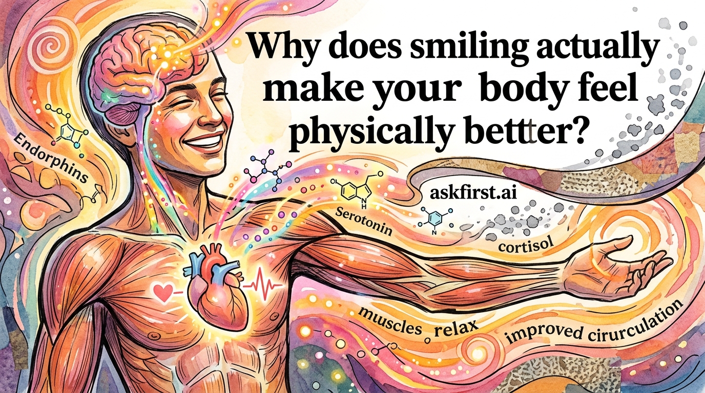 Why does smiling actually make your body feel physically better? Why does smiling actually make your body feel physically better?