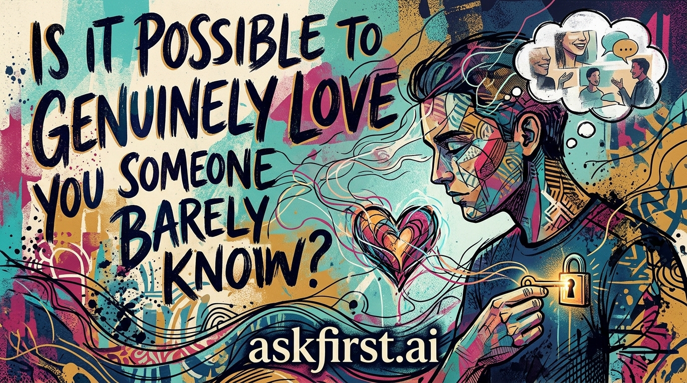 Is it possible to genuinely love someone you barely know? Is it possible to genuinely love someone you barely know?