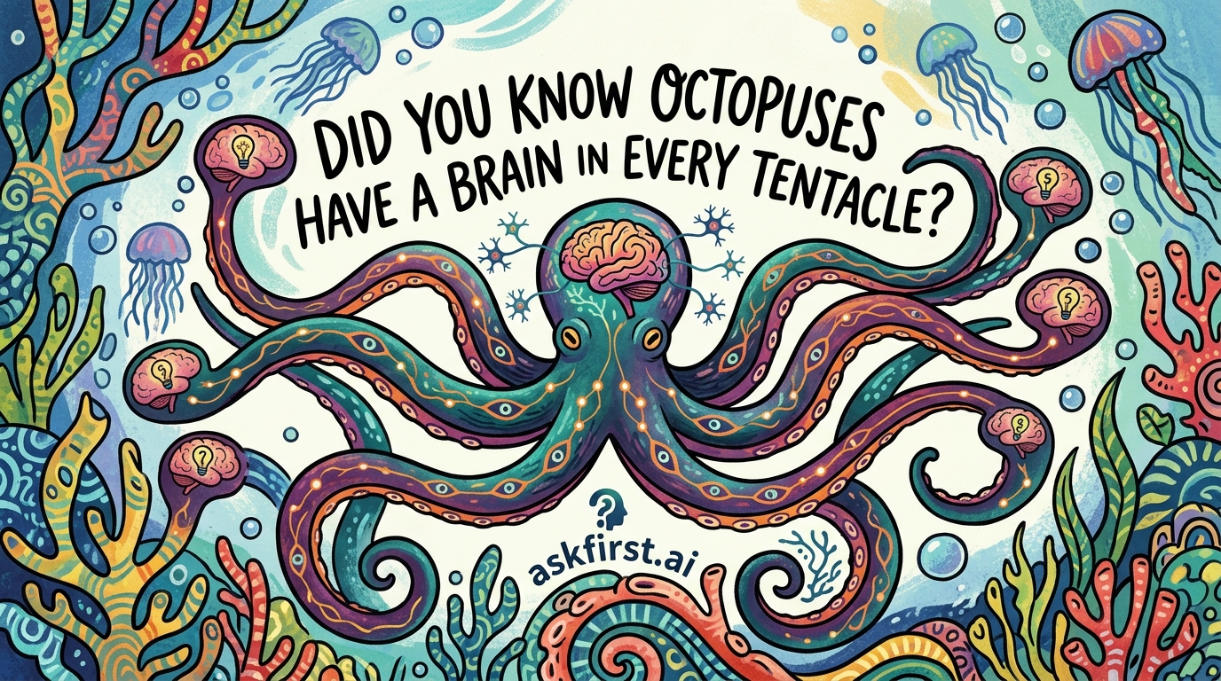 Did you know octopuses have a brain in every tentacle? Did you know octopuses have a brain in every tentacle?