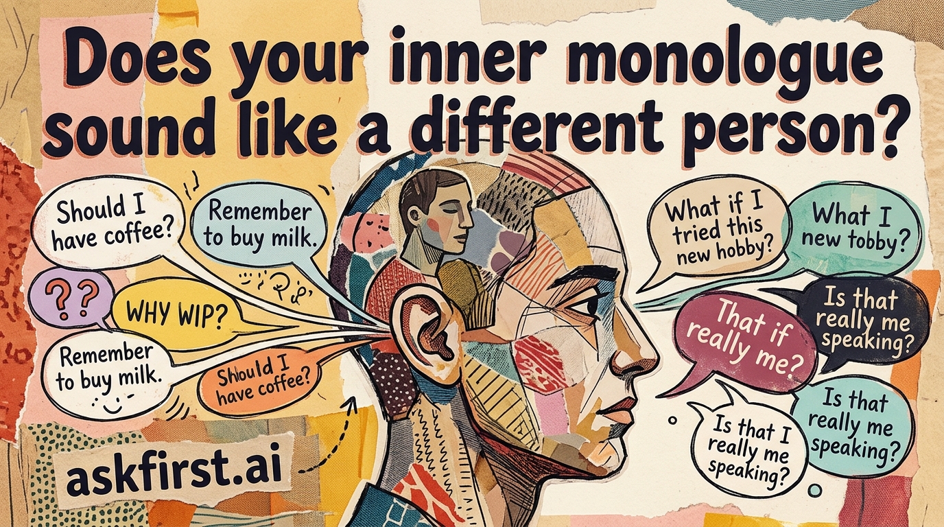 Does your inner monologue sound like a different person? Does your inner monologue sound like a different person?