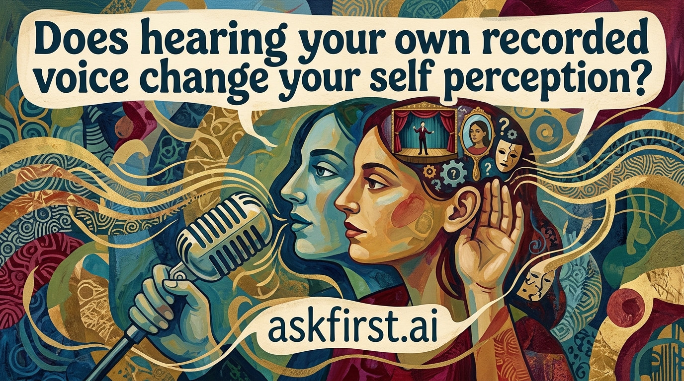 Does hearing your own recorded voice change your self perception? Does hearing your own recorded voice change your self perception?