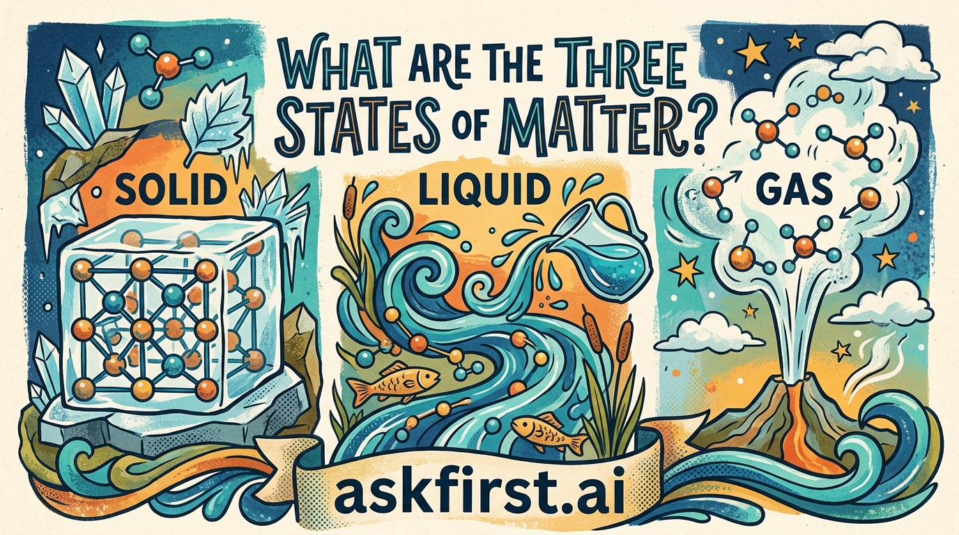 What are the three states of matter? What are the three states of matter?