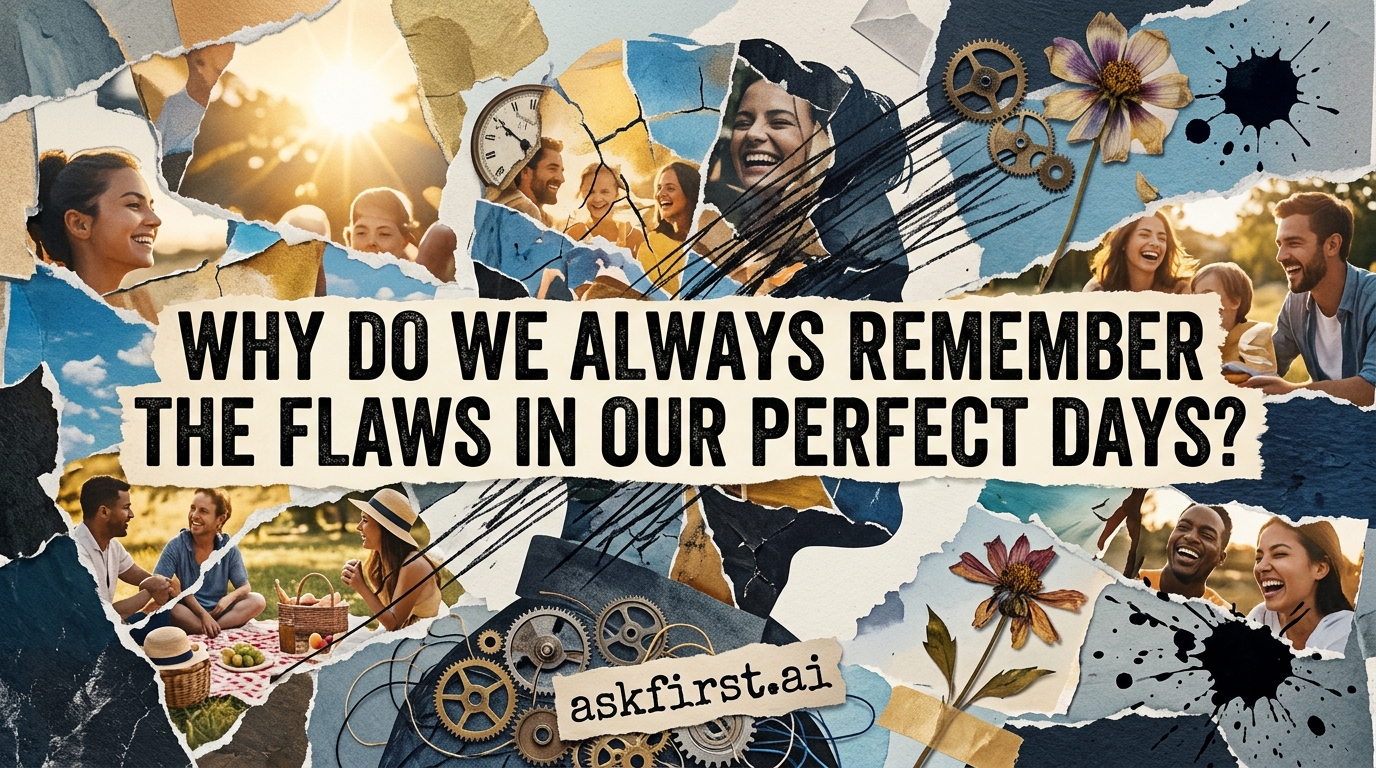 Why do we always remember the flaws in our perfect days? Why do we always remember the flaws in our perfect days?